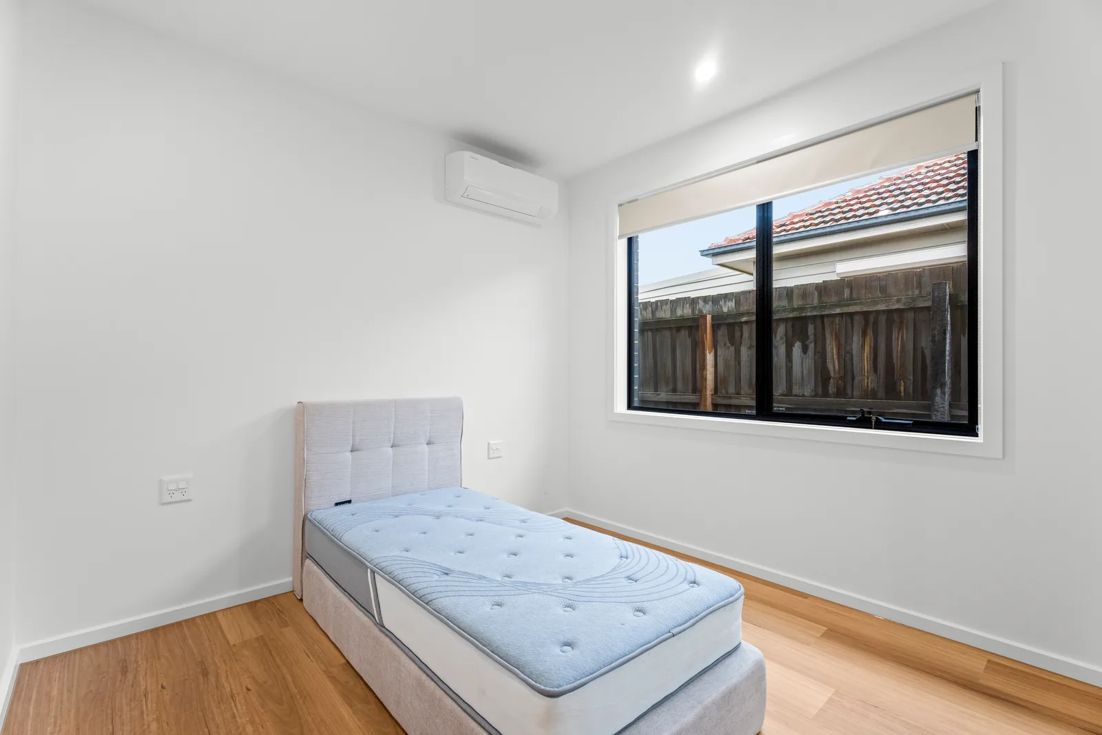 Participant bedroom with a window to the garden