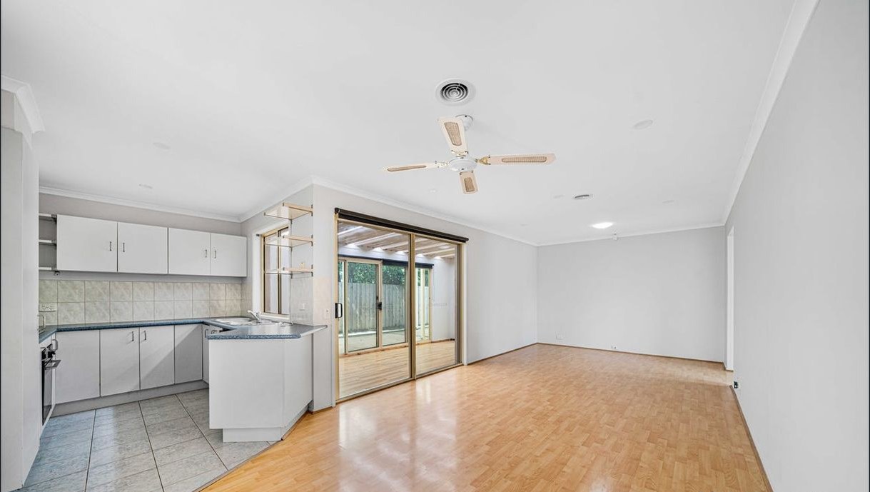 Open plan living area of our supported home in Seabrook, Melbourne