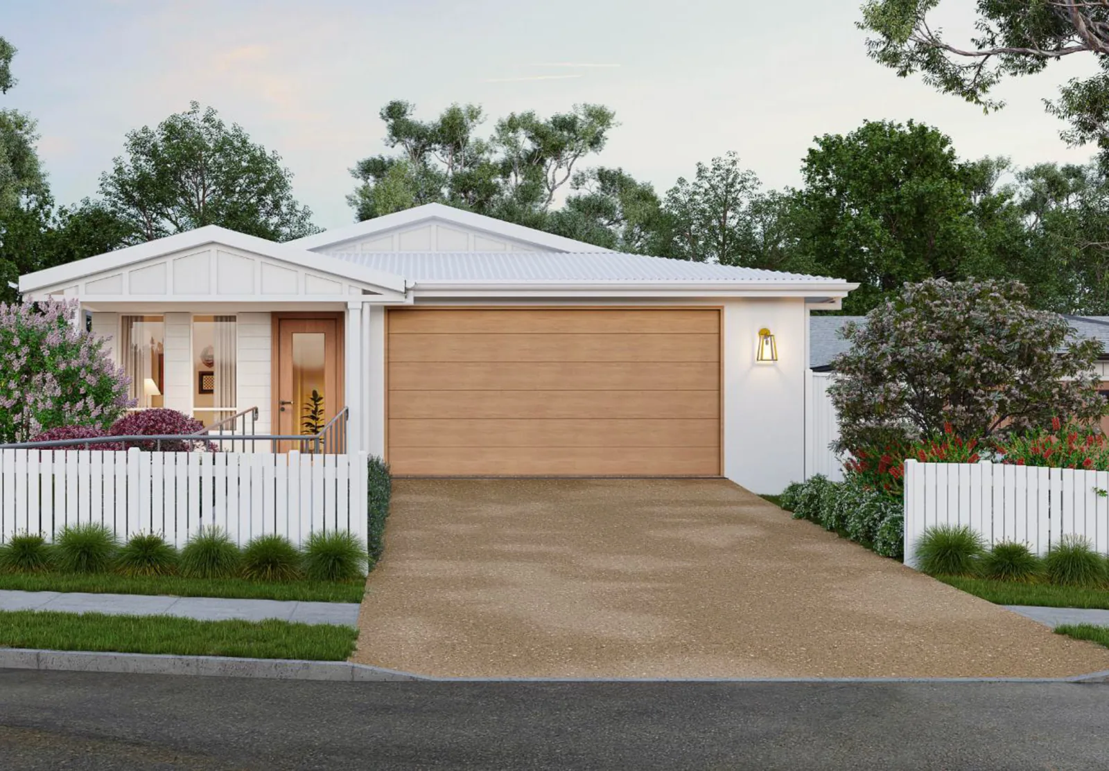 Artist's impression of the front of the SDA homes in Lalor