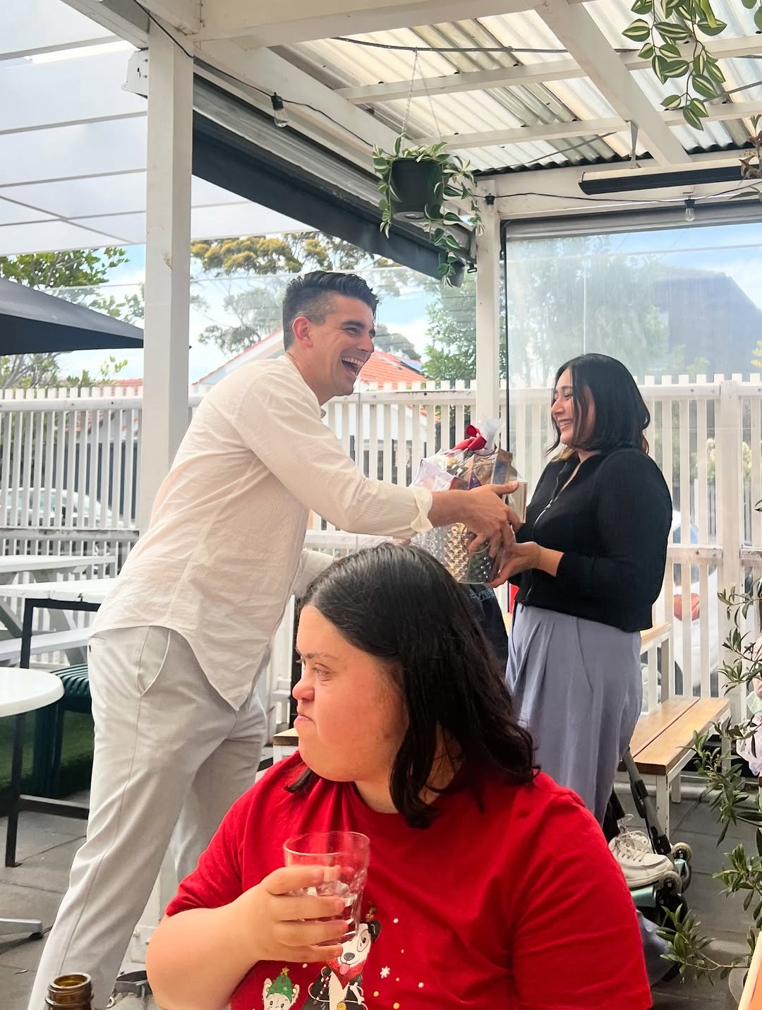 Christmas gift giving at Resilient Life Care